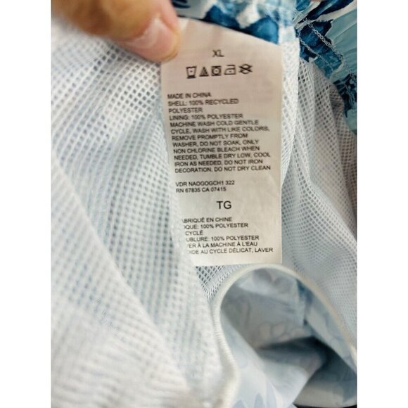 Men's Nautica swim Shorts trunks Tropical leaf print Shades Blue Size XL - Picture 6 of 8